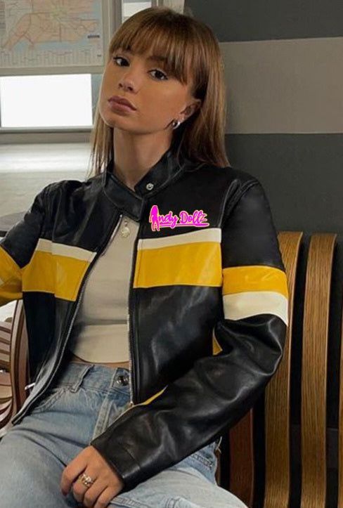 The IndyDollz "Sis You In First Place" Vegan Leather Moto Crop Jacket -Signature Pink