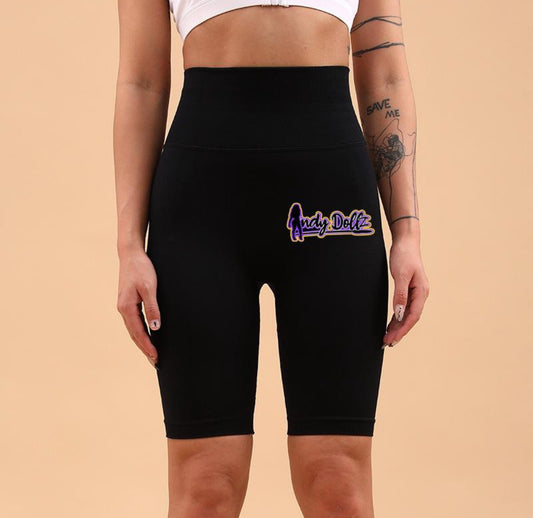 IndyDollz High-Waist Biker Shorts-Purple Royal Edition